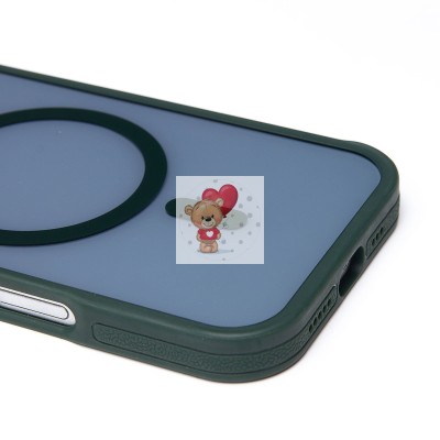 Чехол-накладка для Apple iPhone 16 Pro (темно-зеленый) - SM026 SafeMag