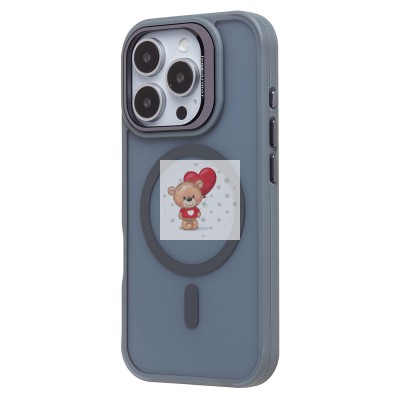 Чехол-накладка для Apple iPhone 16 Pro (серый) - SM026 SafeMag