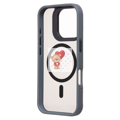 Чехол-накладка для Apple iPhone 16 Pro (серый) - SM026 SafeMag