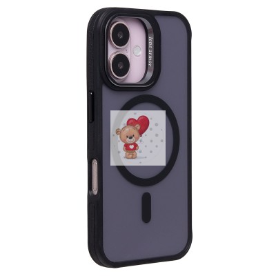 Чехол-накладка для Apple iPhone 16 (черный) - SM026 SafeMag