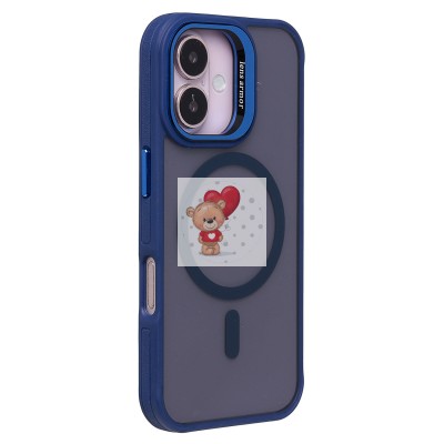 Чехол-накладка для Apple iPhone 16 (темно-синий) - SM026 SafeMag