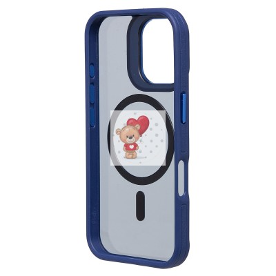 Чехол-накладка для Apple iPhone 16 (темно-синий) - SM026 SafeMag