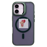 Чехол-накладка для Apple iPhone 16 (темно-зеленый) - SM026 SafeMag