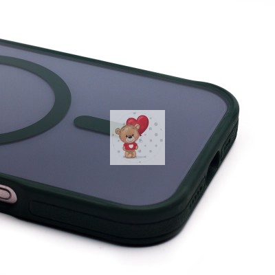 Чехол-накладка для Apple iPhone 16 (темно-зеленый) - SM026 SafeMag