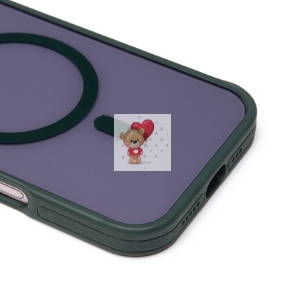 Чехол-накладка для Apple iPhone 16 (темно-зеленый) - SM026 SafeMag