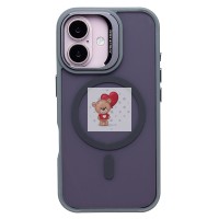 Чехол-накладка для Apple iPhone 16 (серый) - SM026 SafeMag