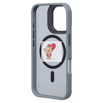 Чехол-накладка для Apple iPhone 16 (серый) - SM026 SafeMag