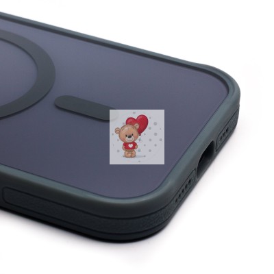 Чехол-накладка для Apple iPhone 16 (серый) - SM026 SafeMag