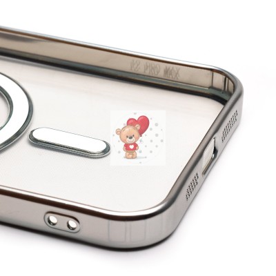 Чехол-накладка для Apple iPhone 12 Pro Max (серебяный) - SM027 SafeMag
