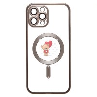 Чехол-накладка для Apple iPhone 12 Pro Max (титановый) - SM027 SafeMag