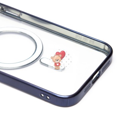 Чехол-накладка для Apple iPhone 14 Pro Max (титановый синий) - SM027 SafeMag