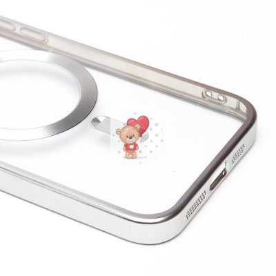 Чехол-накладка для Apple iPhone 14 Pro Max (серебяный) - SM027 SafeMag