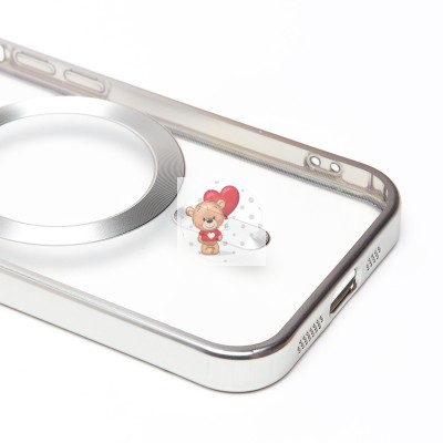 Чехол-накладка для Apple iPhone 14 Pro (серебяный) - SM027 SafeMag