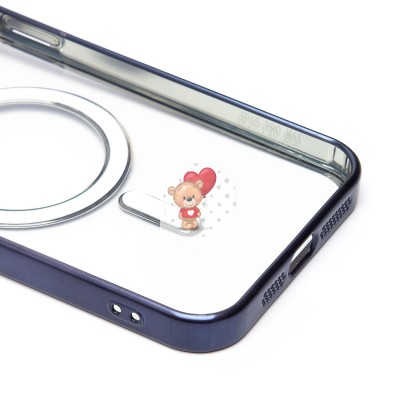 Чехол-накладка для Apple iPhone 15 Pro Max (титановый синий) - SM027 SafeMag