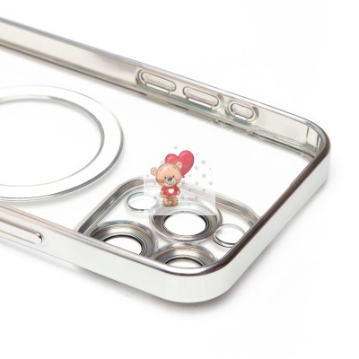 Чехол-накладка для Apple iPhone 15 Pro Max (серебяный) - SM027 SafeMag