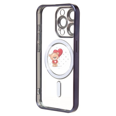 Чехол-накладка для Apple iPhone 15 Pro (титановый синий) - SM027 SafeMag