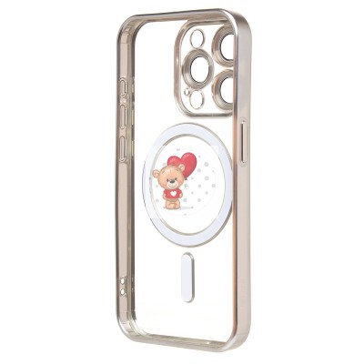 Чехол-накладка для Apple iPhone 15 Pro (серебяный) - SM027 SafeMag