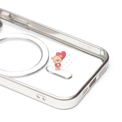 Чехол-накладка для Apple iPhone 15 Pro (серебяный) - SM027 SafeMag