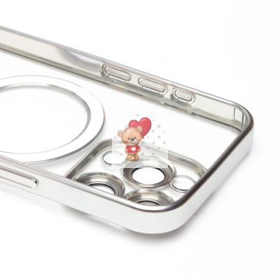 Чехол-накладка для Apple iPhone 15 Pro (серебяный) - SM027 SafeMag