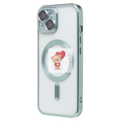 Чехол-накладка для Apple iPhone 15 (зеленый) - SM027 SafeMag