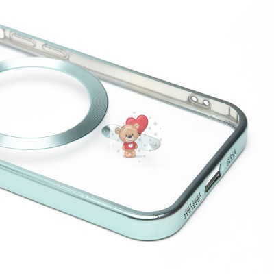 Чехол-накладка для Apple iPhone 15 (зеленый) - SM027 SafeMag