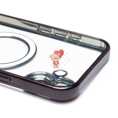 Чехол-накладка для Apple iPhone 16 Plus (черный) - SM027 SafeMag