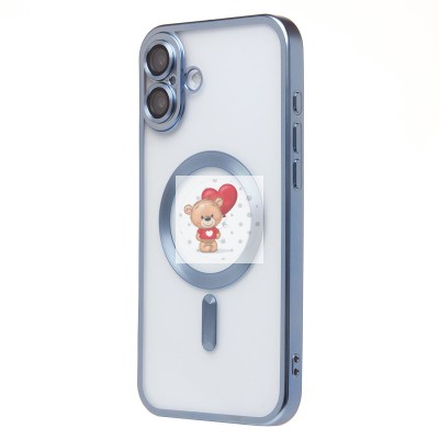 Чехол-накладка для Apple iPhone 16 Plus (синий) - SM027 SafeMag