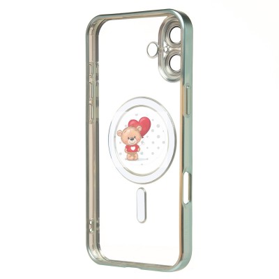 Чехол-накладка для Apple iPhone 16 Plus (зеленый) - SM027 SafeMag