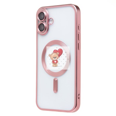 Чехол-накладка для Apple iPhone 16 Plus (розовый) - SM027 SafeMag