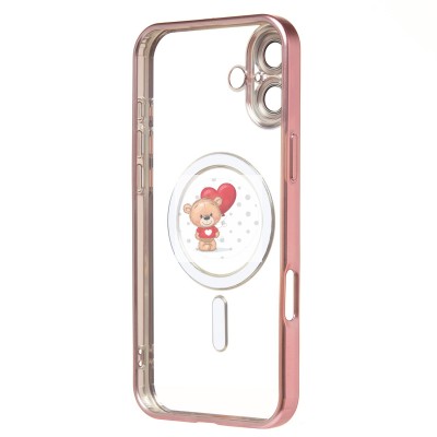 Чехол-накладка для Apple iPhone 16 Plus (розовый) - SM027 SafeMag