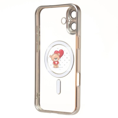 Чехол-накладка для Apple iPhone 16 Plus (серебяный) - SM027 SafeMag