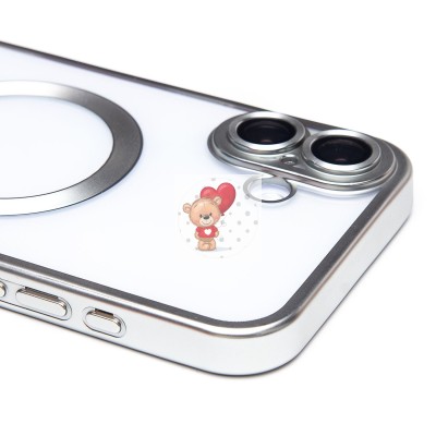 Чехол-накладка для Apple iPhone 16 Plus (серебяный) - SM027 SafeMag