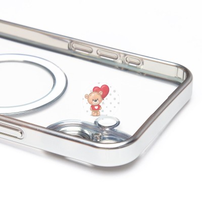 Чехол-накладка для Apple iPhone 16 Plus (серебяный) - SM027 SafeMag