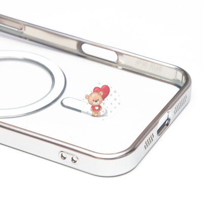 Чехол-накладка для Apple iPhone 16 Plus (серебяный) - SM027 SafeMag