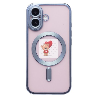 Чехол-накладка для Apple iPhone 16 (синий) - SM027 SafeMag Чехол-накладка для Apple iPhone 16 (синий) - SM027 SafeMag