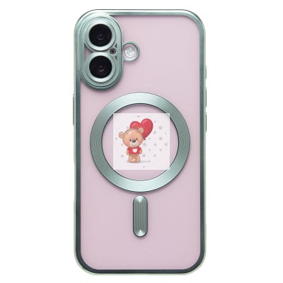 Чехол-накладка для Apple iPhone 16 (зеленый) - SM027 SafeMag