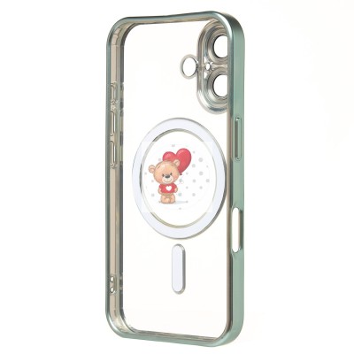 Чехол-накладка для Apple iPhone 16 (зеленый) - SM027 SafeMag Чехол-накладка для Apple iPhone 16 (зеленый) - SM027 SafeMag