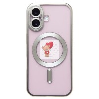 Чехол-накладка для Apple iPhone 16 (серебяный) - SM027 SafeMag Чехол-накладка для Apple iPhone 16 (серебяный) - SM027 SafeMag