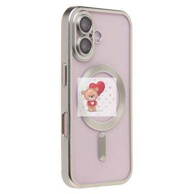 Чехол-накладка для Apple iPhone 16 (серебяный) - SM027 SafeMag Чехол-накладка для Apple iPhone 16 (серебяный) - SM027 SafeMag