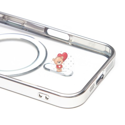 Чехол-накладка для Apple iPhone 16 (серебяный) - SM027 SafeMag Чехол-накладка для Apple iPhone 16 (серебяный) - SM027 SafeMag