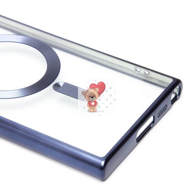 Чехол-накладка для Samsung Galaxy S23 Ultra (титановый синий) - SM027 SafeMag