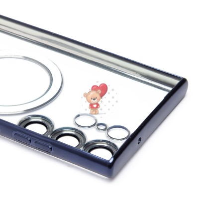 Чехол-накладка для Samsung Galaxy S23 Ultra (титановый синий) - SM027 SafeMag