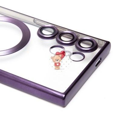 Чехол-накладка для Samsung Galaxy S24 Ultra (темно-фиолетовый) - SM027 SafeMag