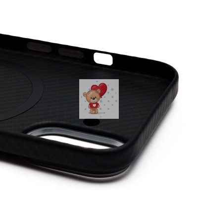 Чехол-накладка для Apple iPhone 16 (черный) - SM028 SafeMag Carbon