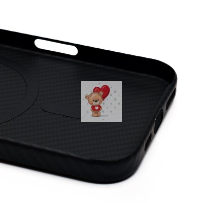 Чехол-накладка для Apple iPhone 16 (черный) - SM028 SafeMag Carbon