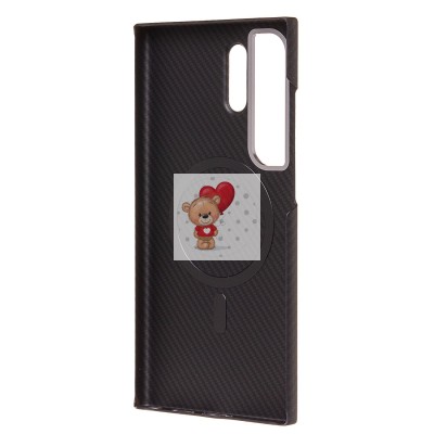 Чехол-накладка для Samsung Galaxy S24 Ultra (черный) - SM028 SafeMag Carbon