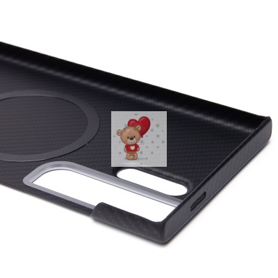 Чехол-накладка для Samsung Galaxy S24 Ultra (черный) - SM028 SafeMag Carbon