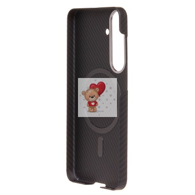 Чехол-накладка для Samsung Galaxy S24 (черный) - SM028 SafeMag Carbon