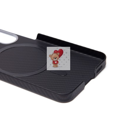 Чехол-накладка для Samsung Galaxy S24 (черный) - SM028 SafeMag Carbon