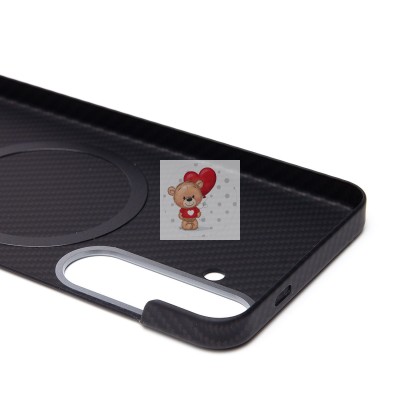 Чехол-накладка для Samsung Galaxy S24 (черный) - SM028 SafeMag Carbon